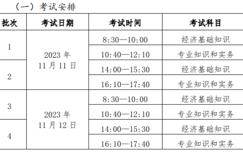 中级经济师2024年报名和考试时间是什么时候？