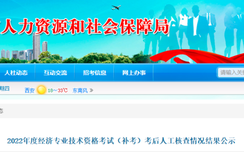 2022年湖南岳阳初级经济师补考考后人工核查结果公示