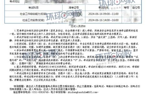 2024年社会工作者准考证图片示例