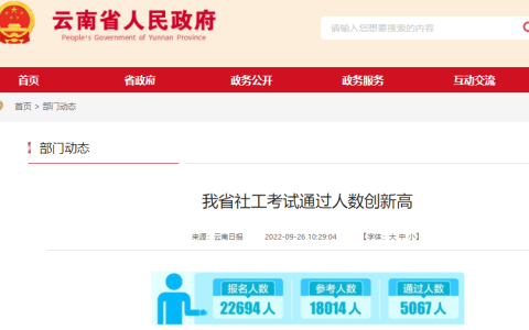 2022年度云南社会工作者职业水平考试通过人数创历史新高