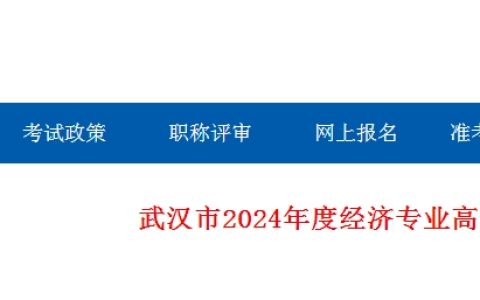 2024年湖北武汉高级经济师职称评审申报工作通知