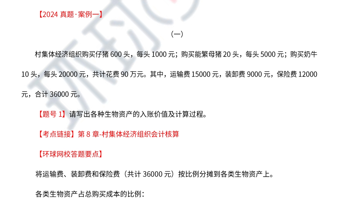 2024年高级经济师农业经济专业真题及解析
