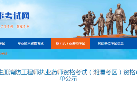 湖南湘潭2022年度执业药师资格考试资格审核合格人员名单公示