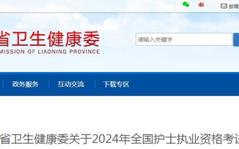 官方发布：2024年辽宁护士执业资格考试报考公告