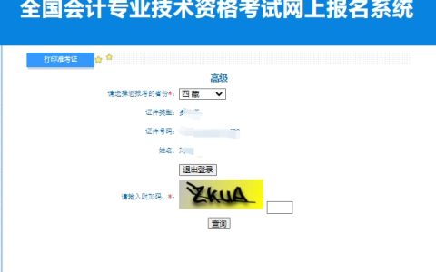 2024年西藏高级会计师准考证打印入口已开通