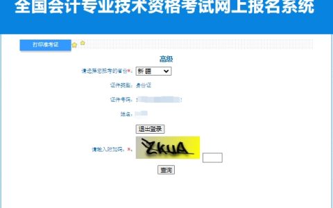 2024年新疆高级会计资格考试准考证打印入口已开通