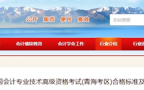2024年青海高级会计师考试合格标准及资格审核安排公布