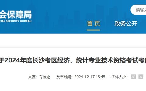 湖南长沙2024年中级经济师考后审核时间：12月19日-12月26日
