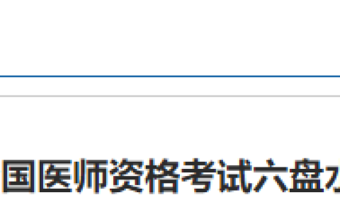 贵州六盘水2025年医师资格考试报名审核要求已出，考生注意！