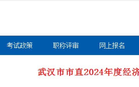 官网发布：湖北武汉市市直2024年初级经济师证书办理通知