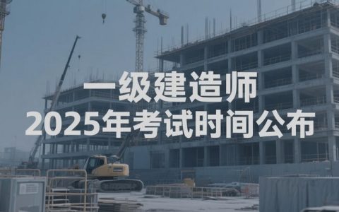 一级建造师2025年考试时间公布：9月20日-21日
