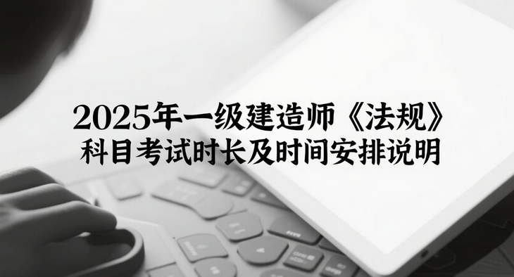 2025年一级建造师《法规》科目考试时长及时间安排说明
