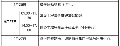 江苏二造考试时间安排