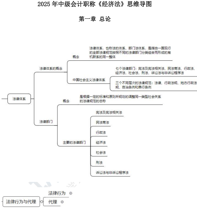 2025中级会计经济法思维导图
