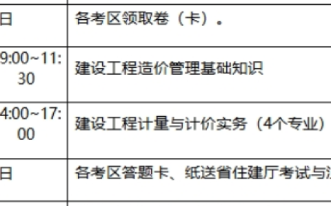 2025年江苏省二级造价师考试时间安排在9月27日