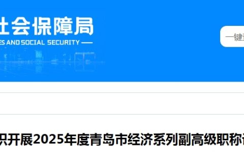 2025年山东青岛经济系列副高级职称评审通知，8月29日截止资料报送