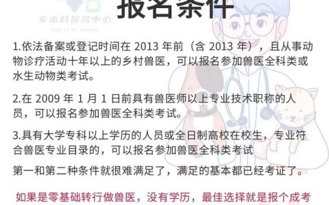 想成为兽医领域专业人才？中国执业兽医资格考试报名细节要掌握