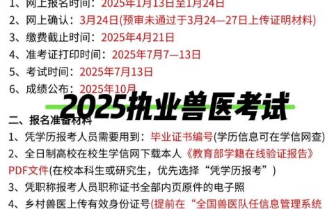 中国执业兽医考试报名时间及条件，你都了解吗？